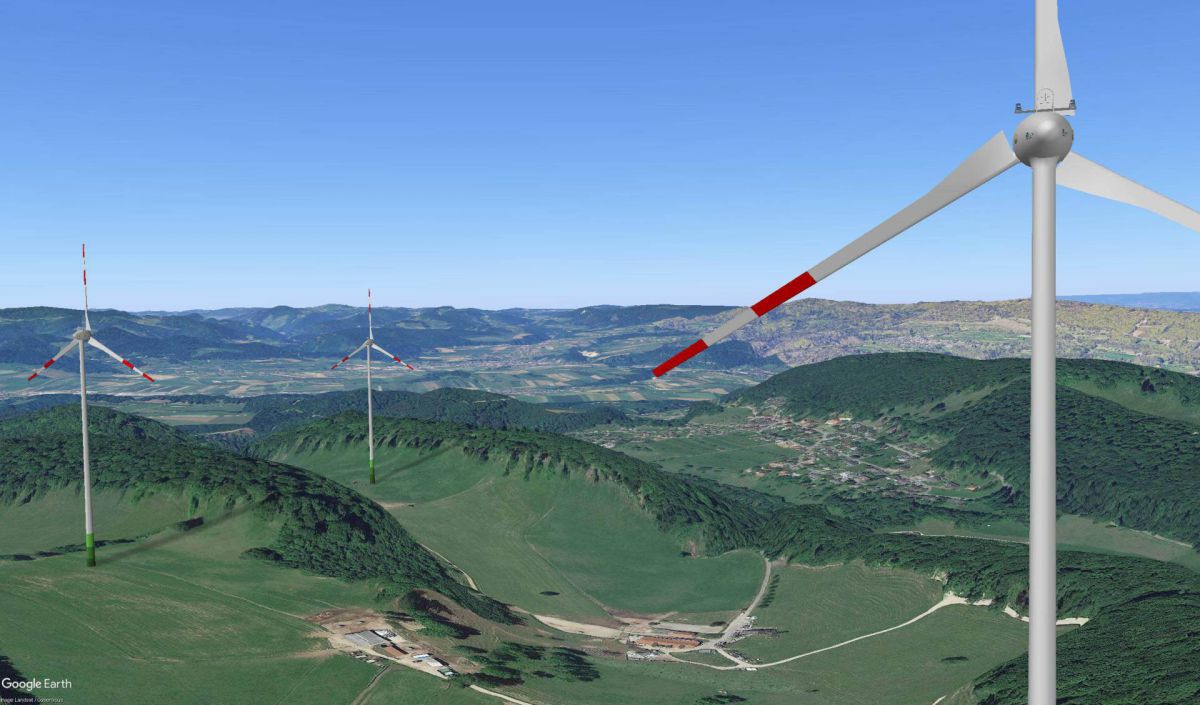 Windpark Homberg: Ansicht von WKA 3 Richtung Himmelried